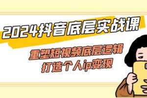 2024抖音底层实战课,重塑短视频底层逻辑,打造个人ip变现-欢迎访问本站