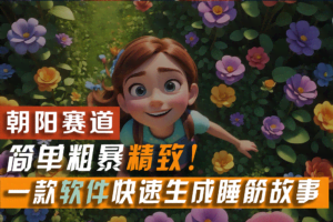 利用一款软件5分钟一条爆款睡筋故事，简单粗暴精致！小白月入2w+-欢迎访问本站