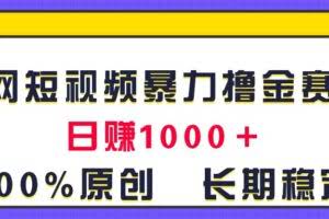 全网短视频暴力撸金赛道,日入1000+!原创玩法,长期稳定-欢迎访问本站