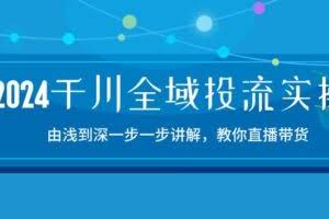 2024千川-全域投流精品实操：由谈到深一步一步讲解，教你直播带货-15节-欢迎访问本站