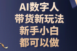 AI数字人带货新玩法，新手小白都可以做-欢迎访问本站