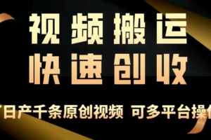一步一步教你赚大钱！仅视频搬运，月入3万+，轻松上手，打通思维，处处…-欢迎访问本站