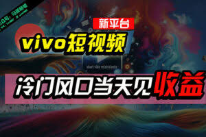 全新平台vivo短视频，新风口AI混剪无脑搬运，冷门风口当天见收益，7天…-欢迎访问本站