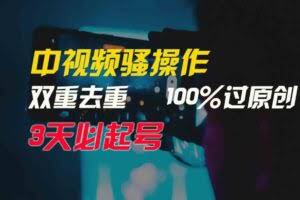中视频骚操作，双重去重100%过原创，3天比必起号，简单无脑，月入3W+-欢迎访问本站