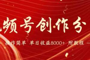 【蓝海项目】视频号创作分成计划，24年最新热门玩法，单天收益破8000+！-欢迎访问本站