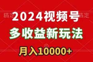 2024视频号多收益新玩法，每天5分钟，月入1w+，新手小白都能简单上手-欢迎访问本站