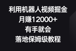 利用机器人视频掘金，月赚12000+，有手就会，落地保姆级教程-欢迎访问本站