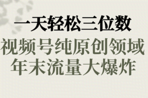 一天轻松三位数，视频号纯原创领域，春节童子送祝福，年末流量大爆炸，-欢迎访问本站